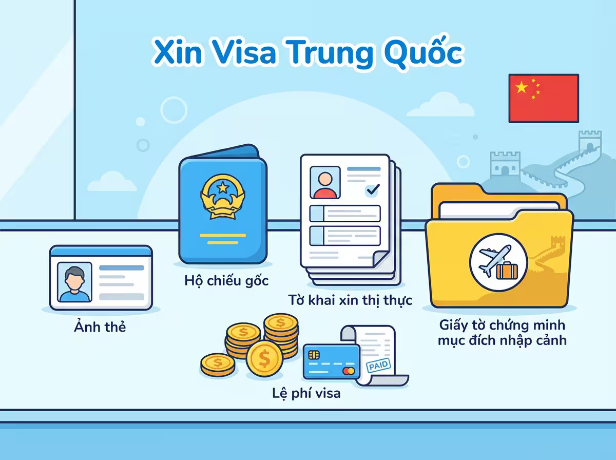 Hồ sơ xin visa Trung Quốc